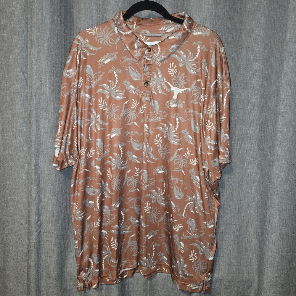 Columbia Men's Tropical Texas Longhorns Polo